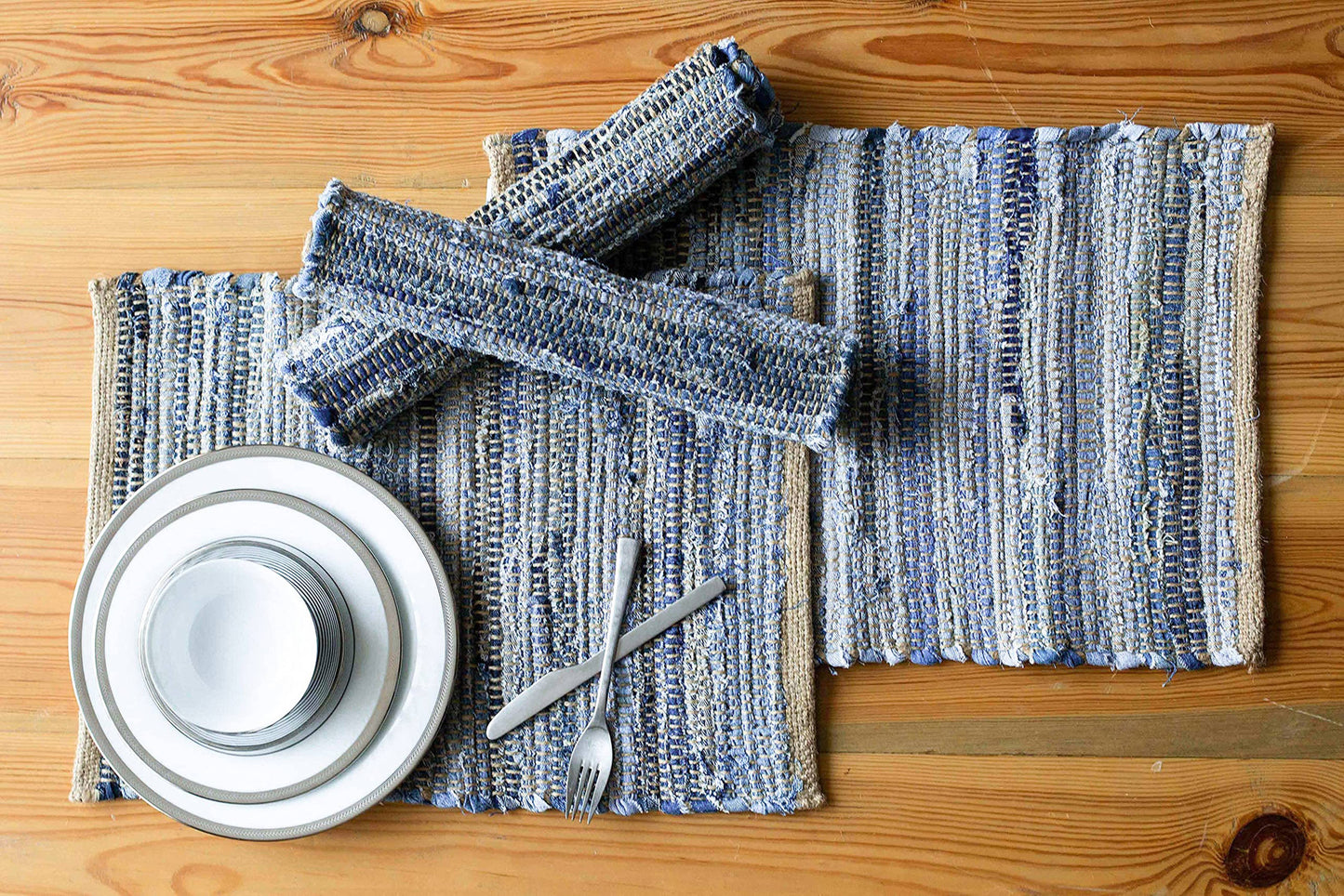 Denim Set of 4 Placemats • table linens
