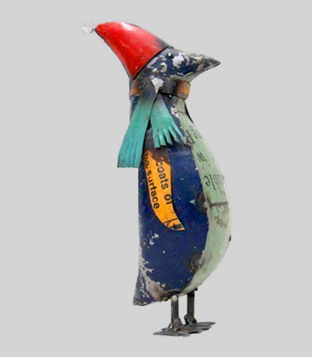Piere the Penguin •Recycled Metal Animals