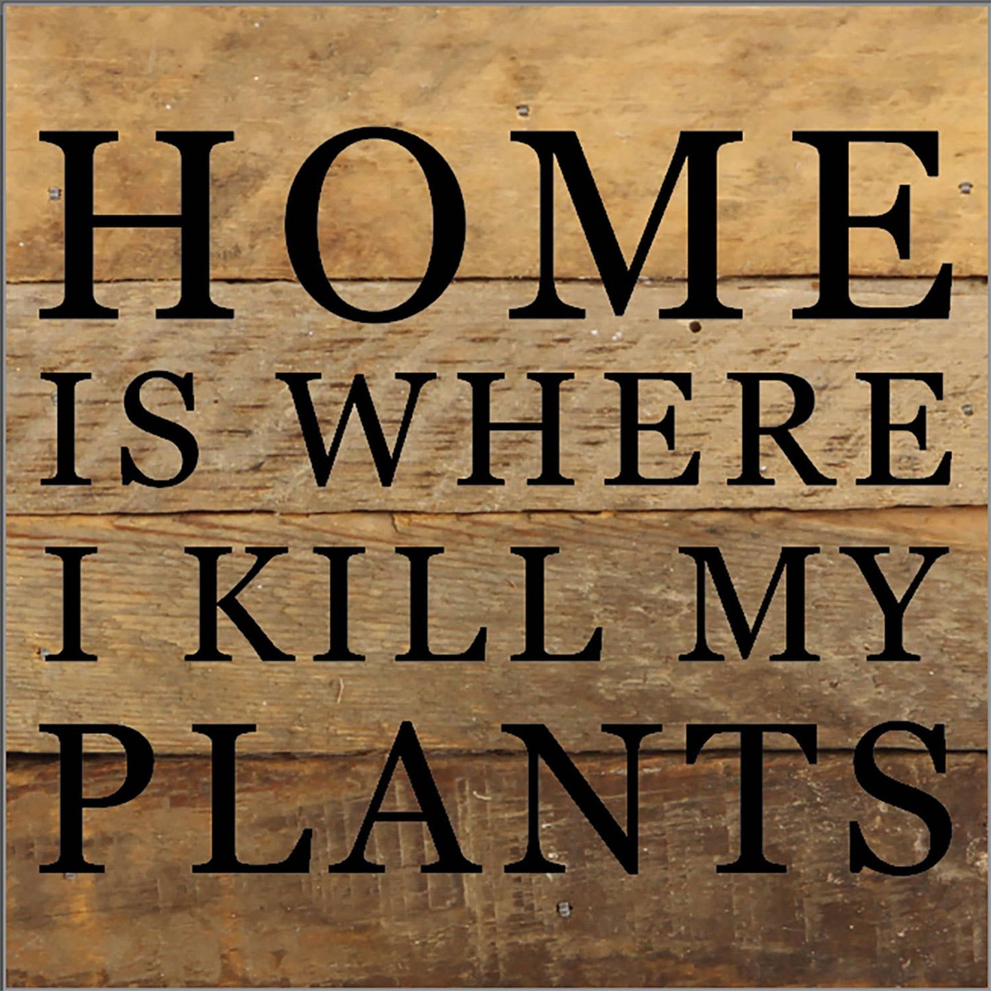 Home Is Where I Kill My Plants... 6x6 Wood Sign