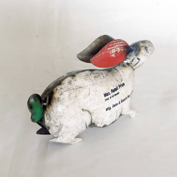 Alexander • The White Rabbit • Recycled Metal Animals
