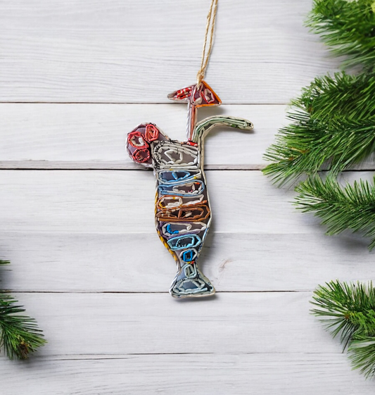 Umbrella Drink Ornament • Recycled Paper