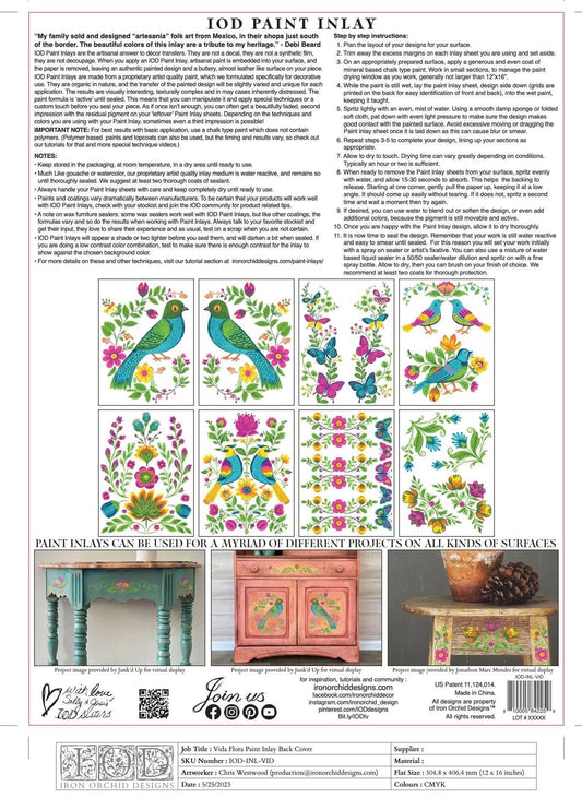 Debi’s DIY Paint Inlay Vida Flora Iron Orchid Designs