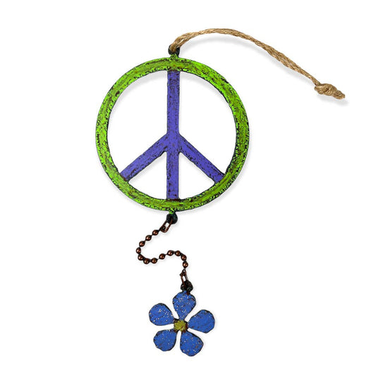 Peace sign & flower keepsake • mobile • chime