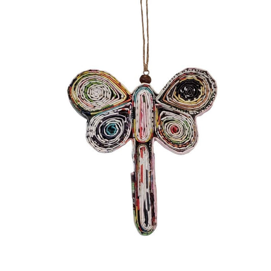 Dragonfly Ornament • Reclaimed Magazine Ornaments