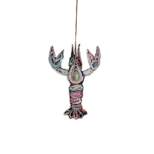 Lobster Ornament - Recycled Paper Christmas Tree Ornaments