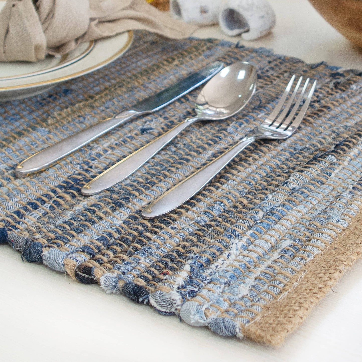 Denim Set of 4 Placemats • table linens