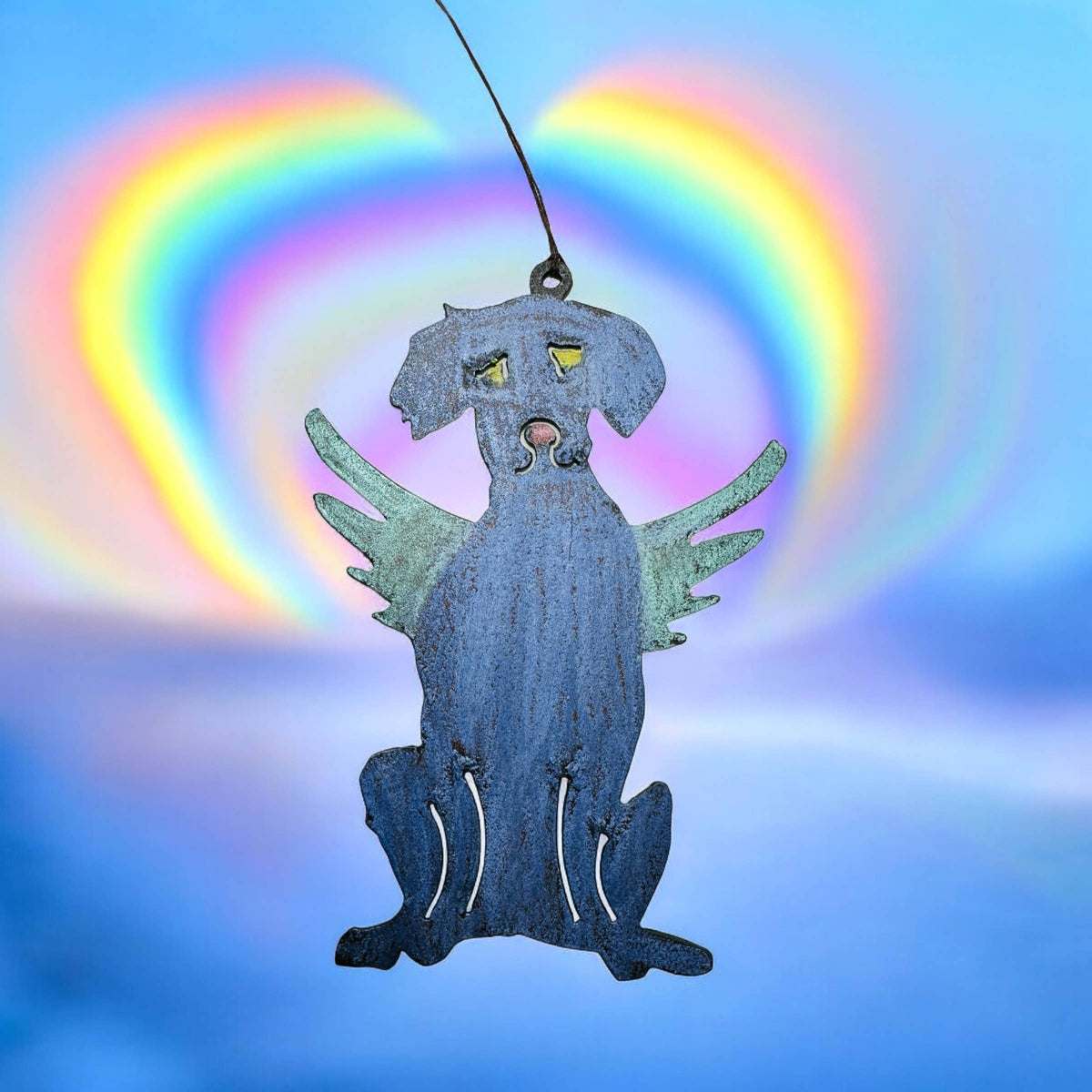 Fur-ever My Angel – Recycled Metal Dog Memorial Ornament