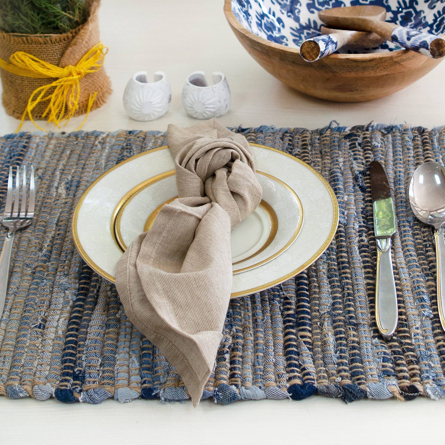Denim Set of 4 Placemats • table linens