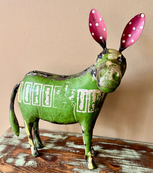 Burrito the Donkey • Reclaimed Metal Animals