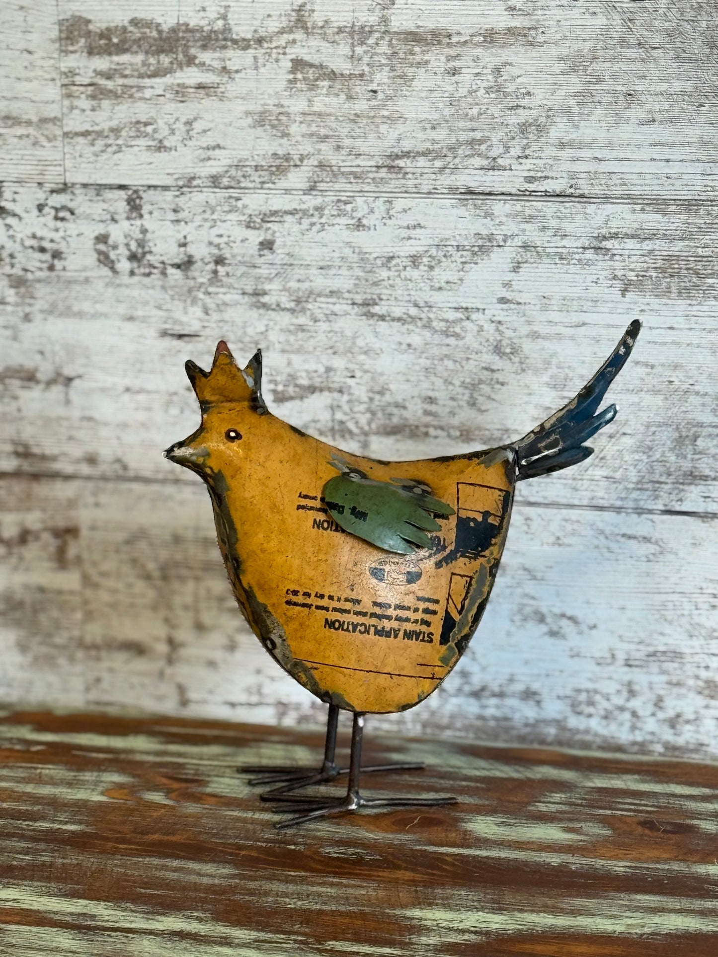 Cornelius Clucksworth the Rooster • Recycled Metal Animals