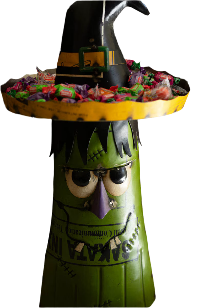 Frankie The Reclaimed Iron Candy Bowl • Halloween Candy Bowl Decor