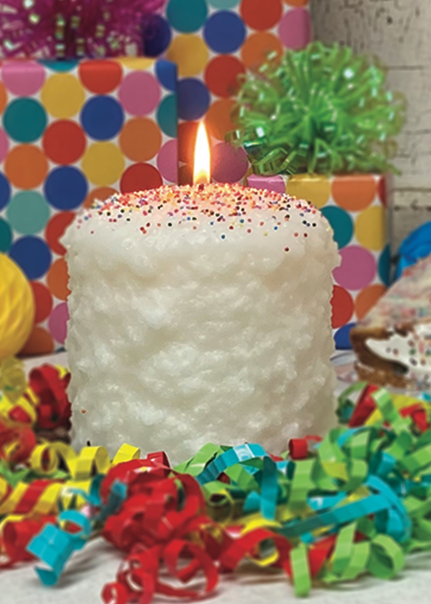 Birthday Cake Hearth Candle