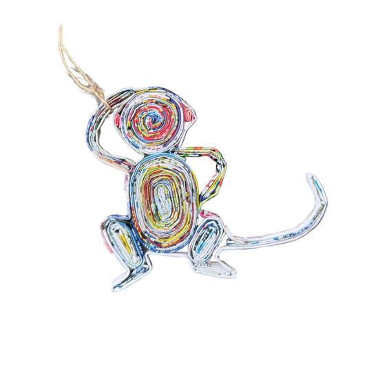 Monkey Ornament - Recycled Paper