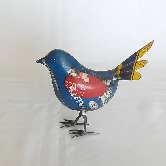 Wanda the Bluebird • Recycled Metal Animals