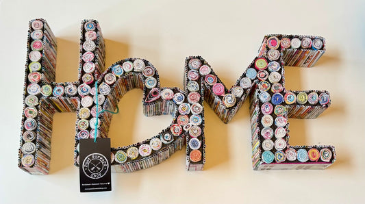 Home Sign with Heart - Recycled Paper