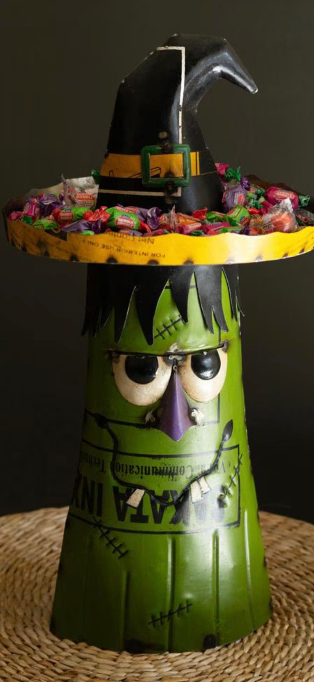 Frankie The Reclaimed Iron Candy Bowl • Halloween Candy Bowl Decor
