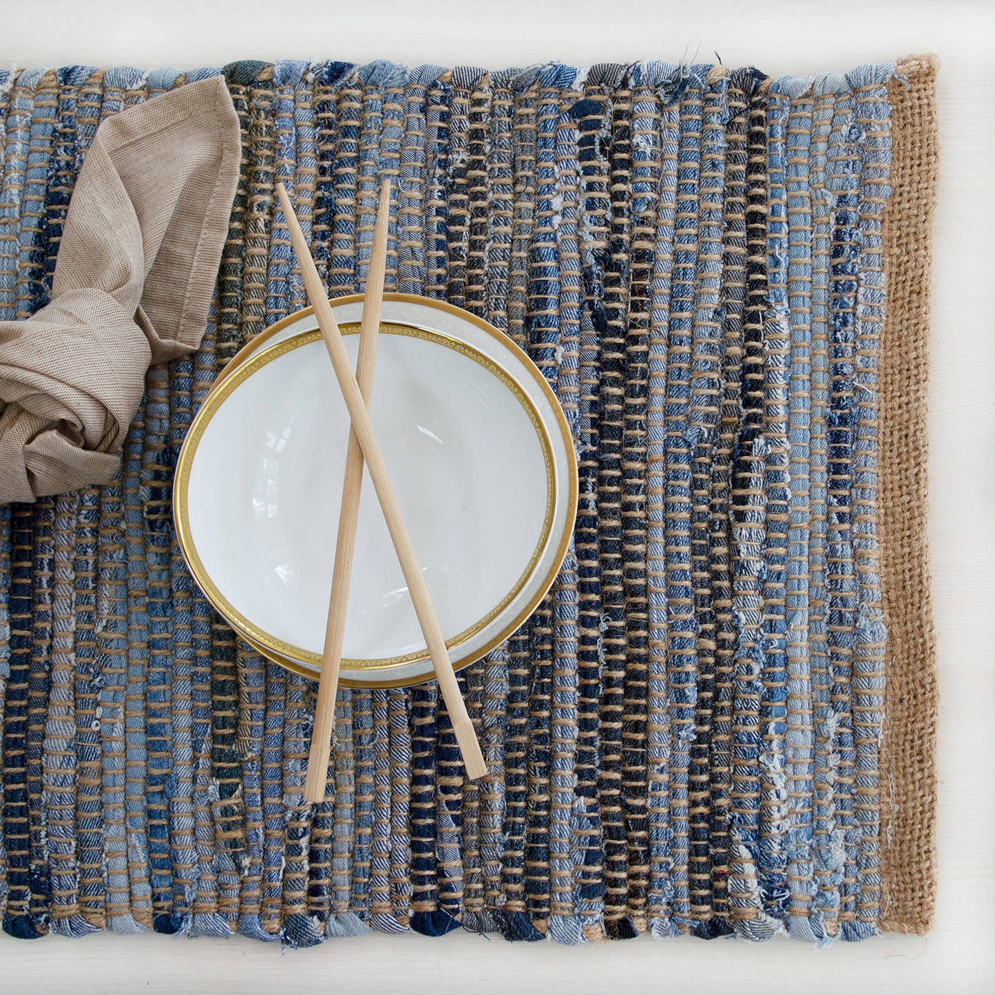 Denim Set of 4 Placemats • table linens