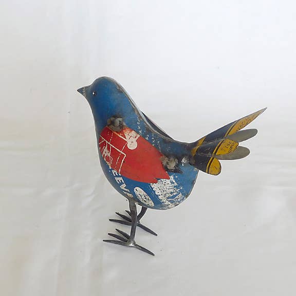 Wanda the Bluebird • Recycled Metal Animals