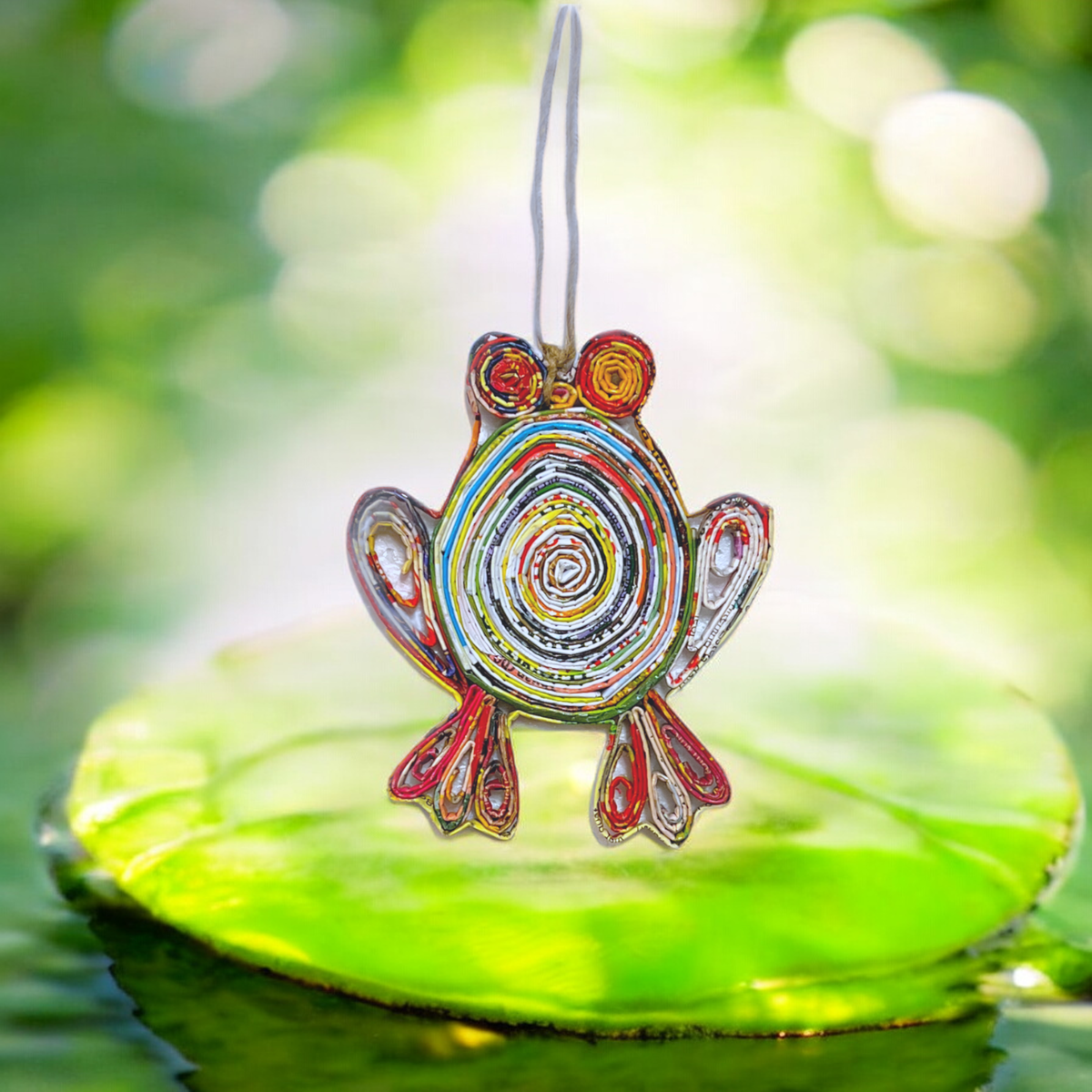 Frog Ornament • Recycled Paper Christmas Tree Ornament