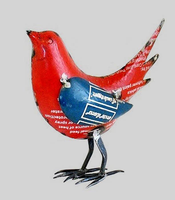 Ruby the Bird • Recycled Metal Bird