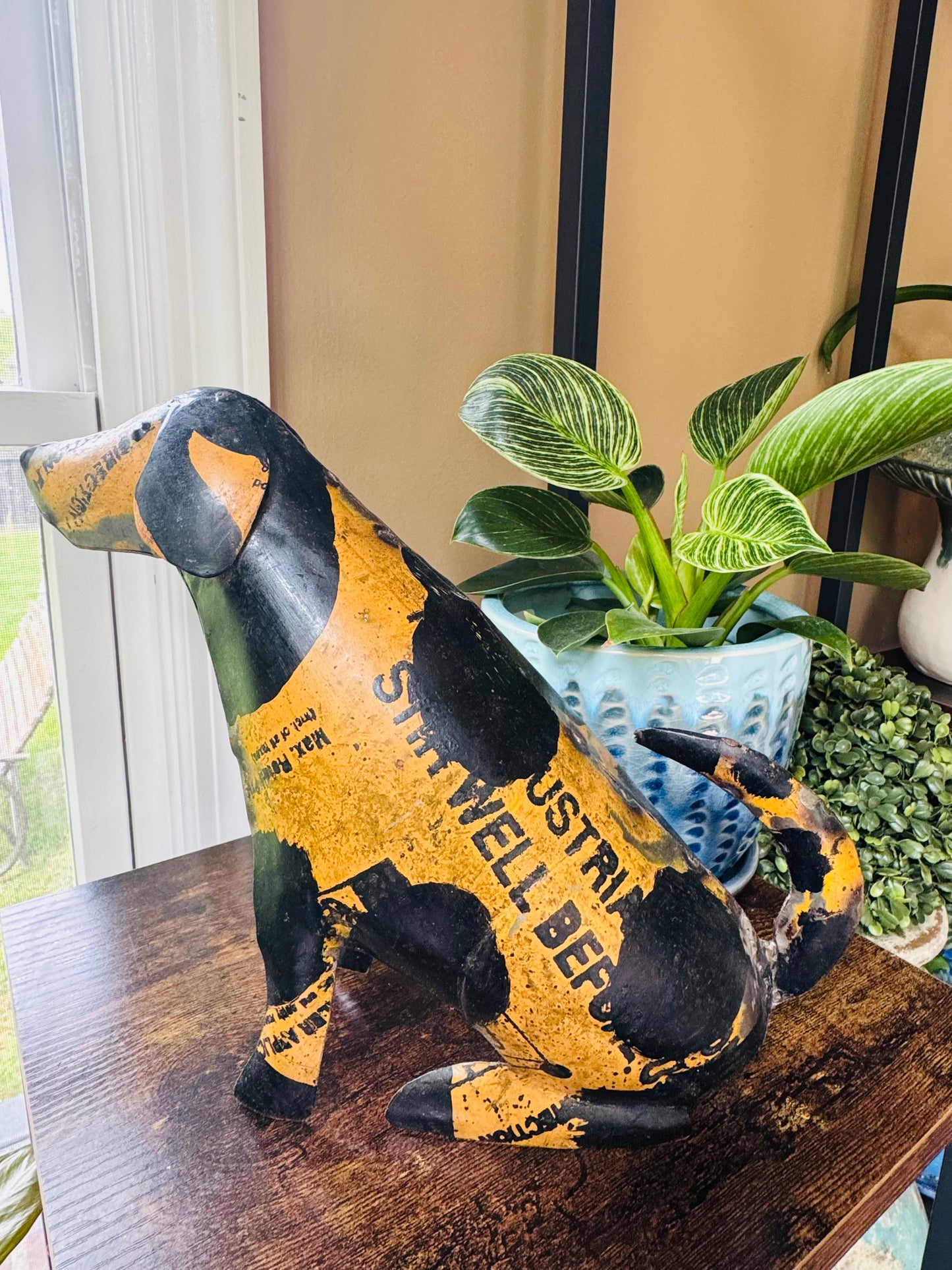 Eddie the Spotted Dog • Recycled Metal Animals