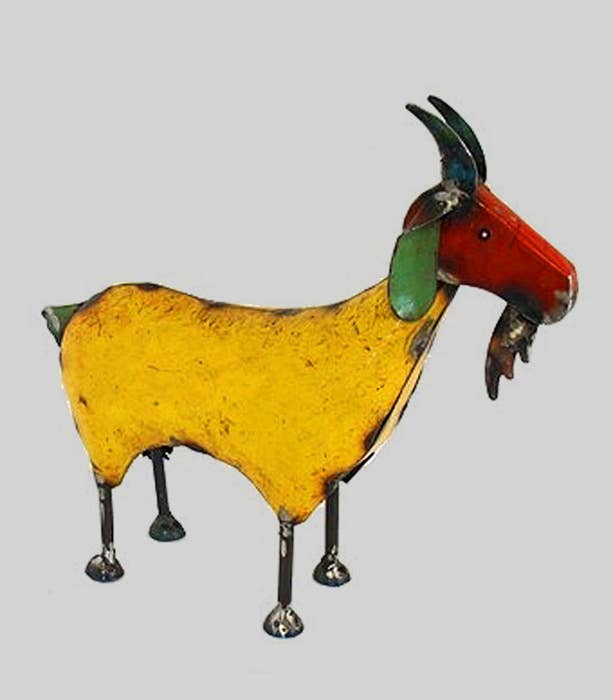 Grover the Goat • Recycled Metal Animals
