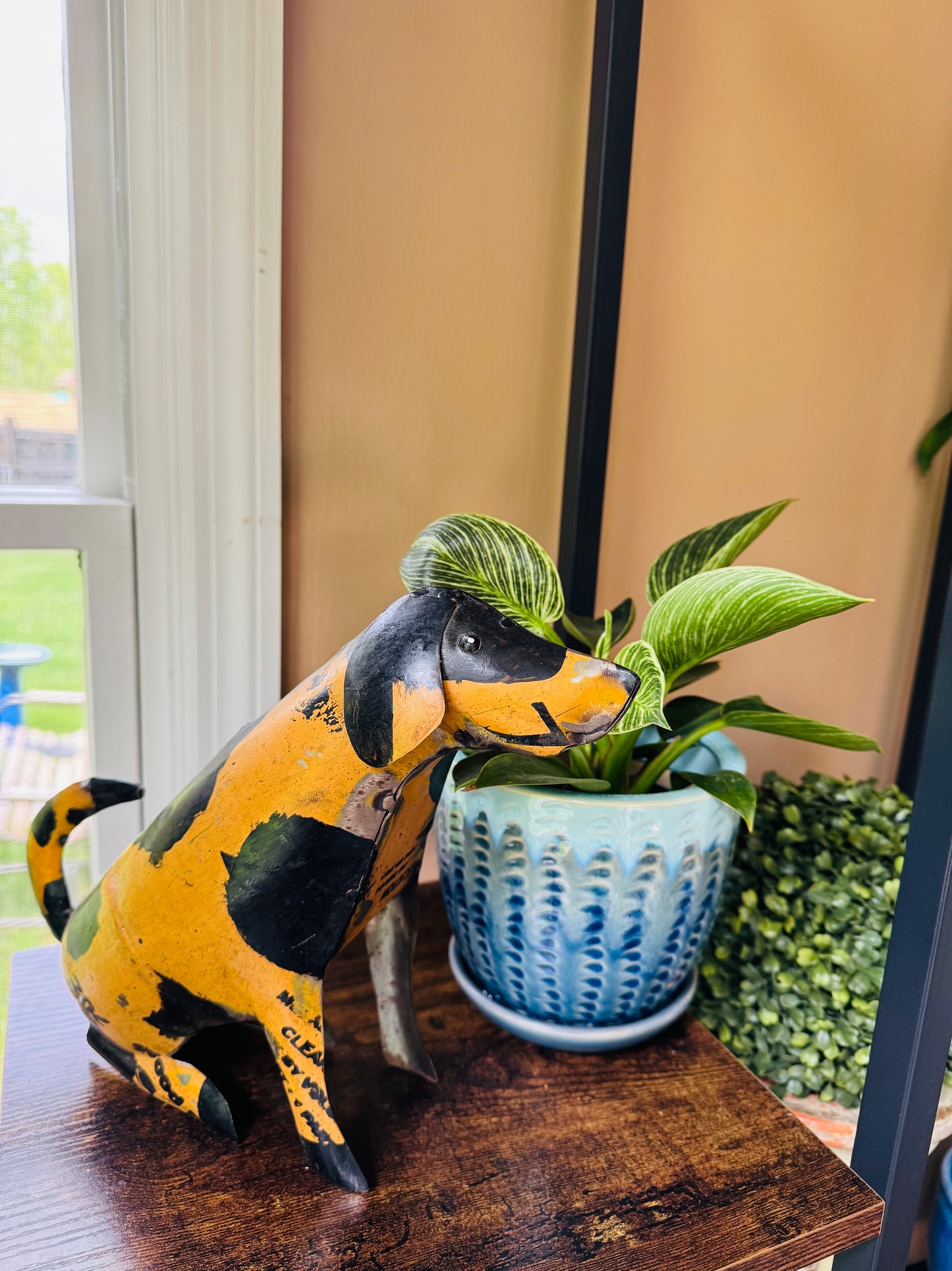 Eddie the Spotted Dog • Recycled Metal Animals