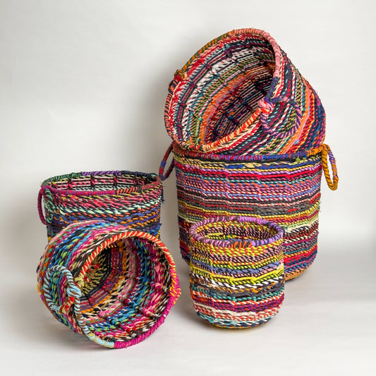 Boho Bloom Baskets • Colorful Jute Baskets