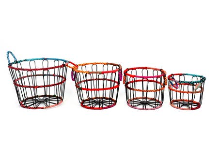 Good Vibes Iron & Jute Baskets