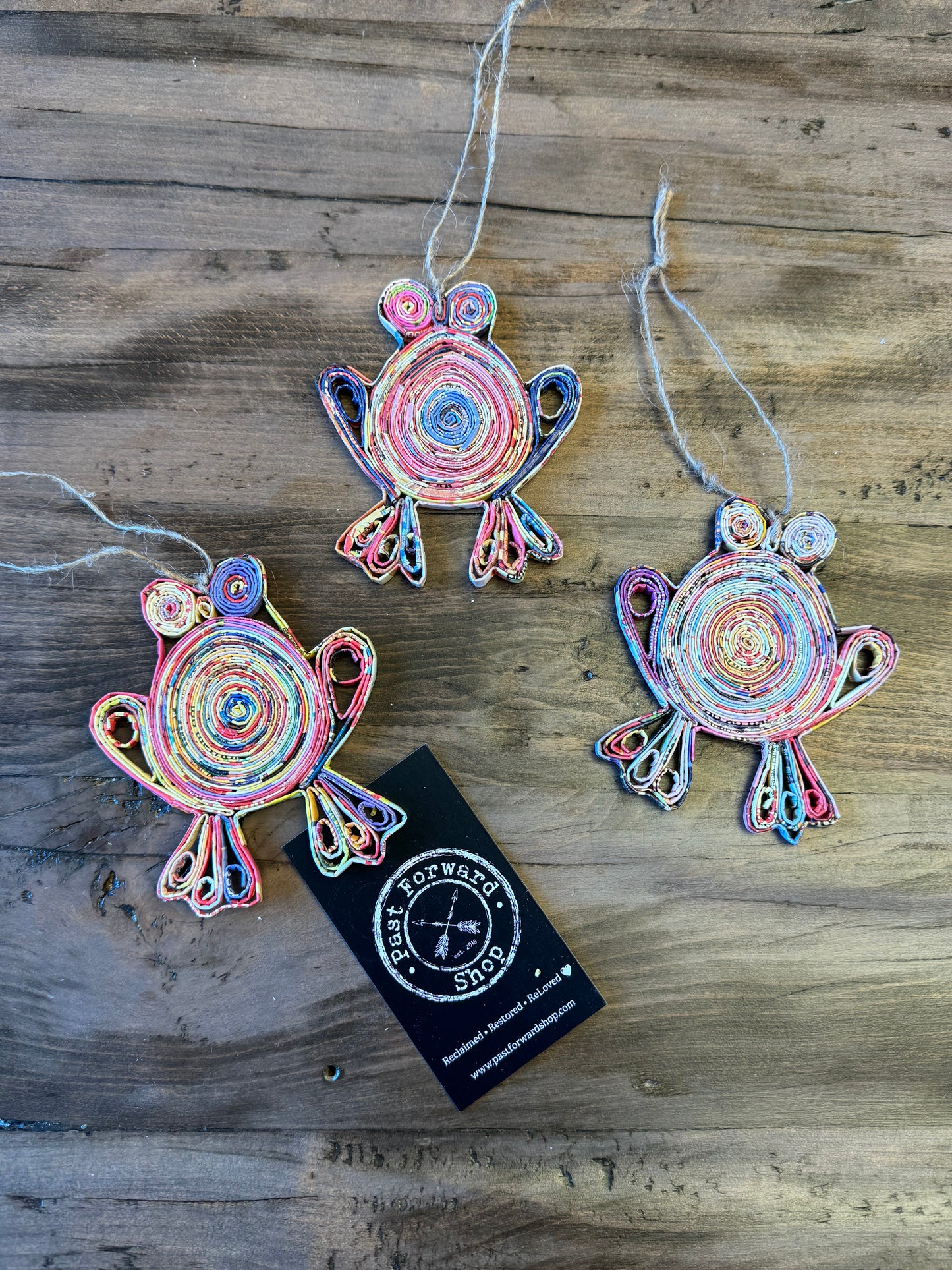 Frog Ornament • Recycled Paper Christmas Tree Ornament