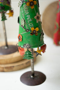 Reclaimed Iron Christmas Tree with flowers