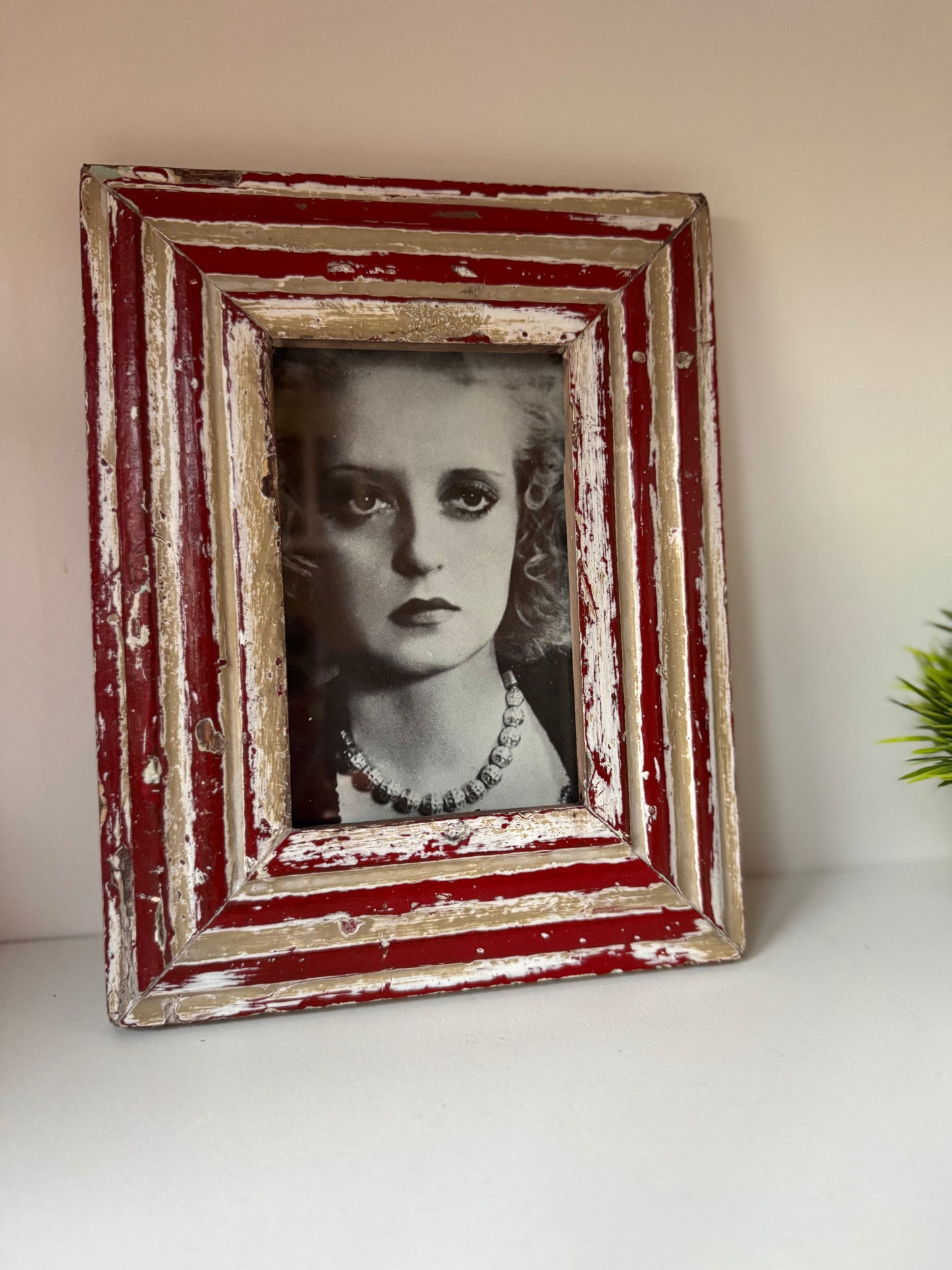 Reclaimed 4x6 frame - Barn Red & Cream