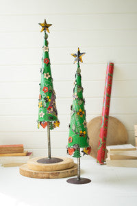 Reclaimed Iron Christmas Tree with flowers