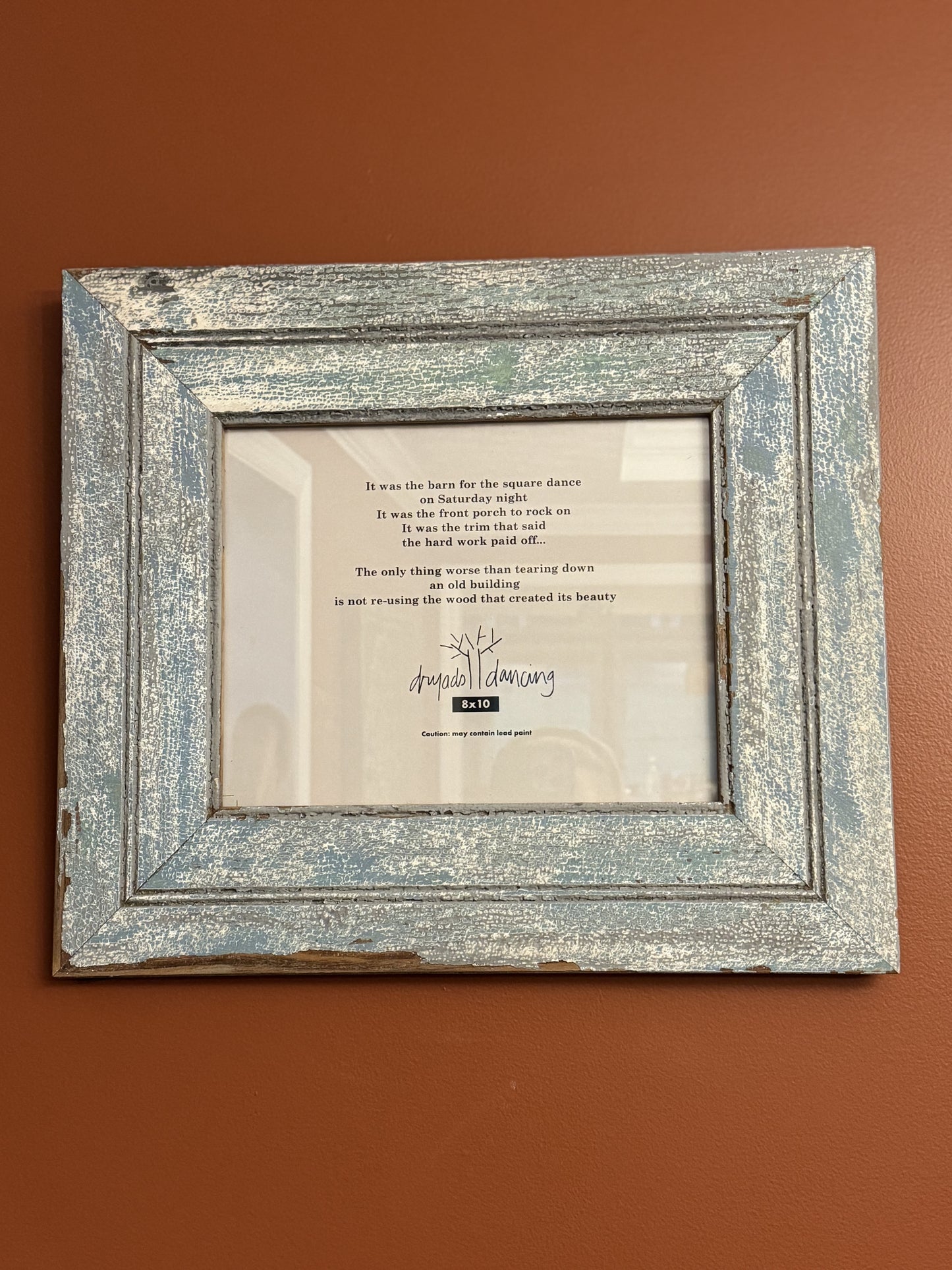 “Stormy” 8x10 reclaimed wood frame