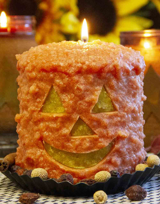 Pumpkin Head Hearth candle
