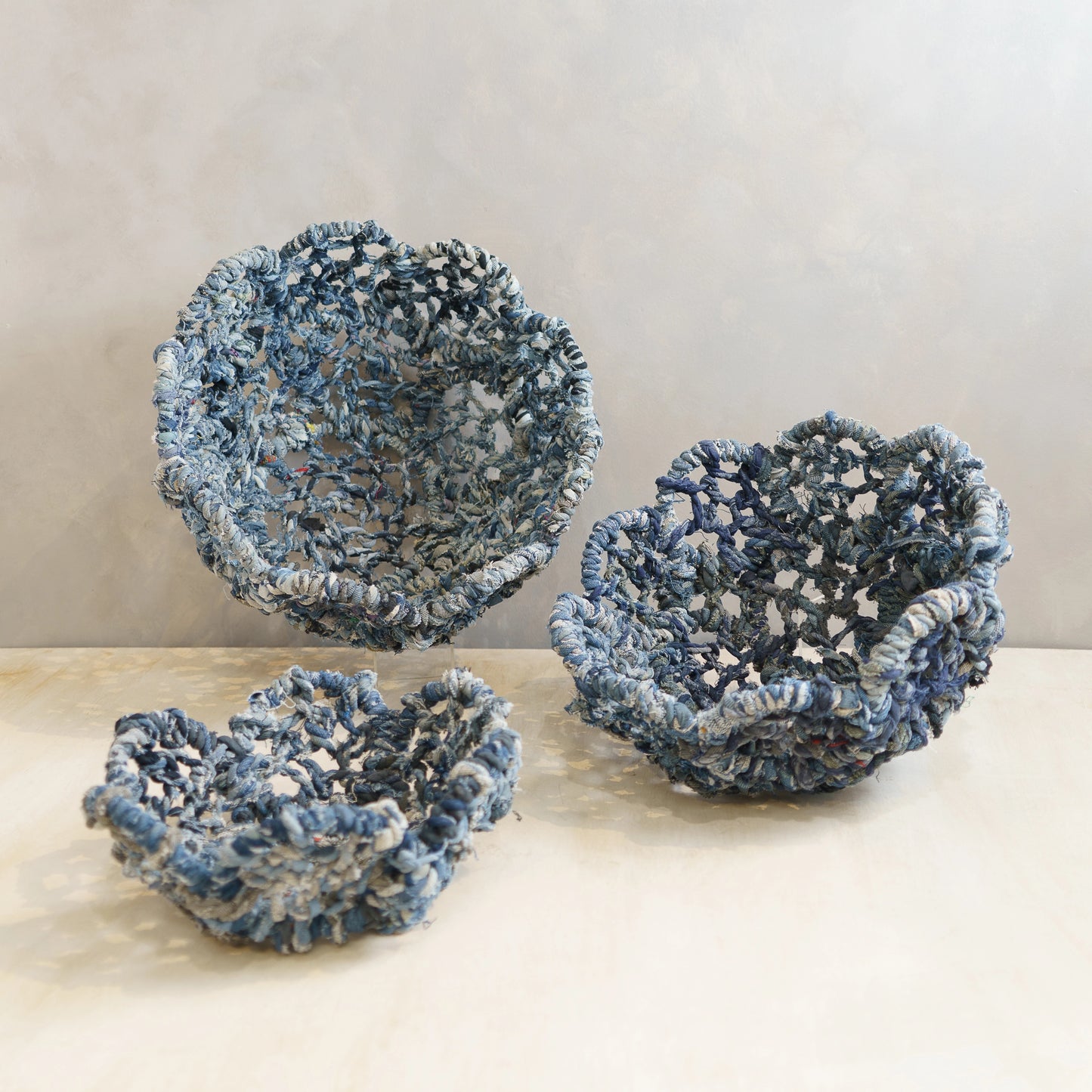 Blue Hue Catch-All • Repurposed Denim Basket
