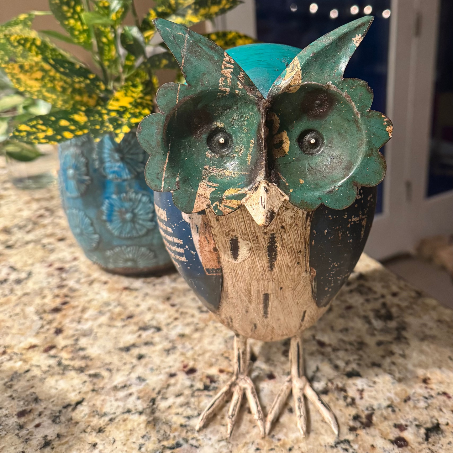 Soren the 10" Reclaimed Owl • Recycled Metal Animals