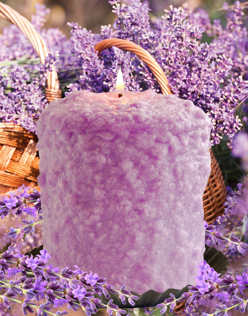 Purple Pillar Candle
