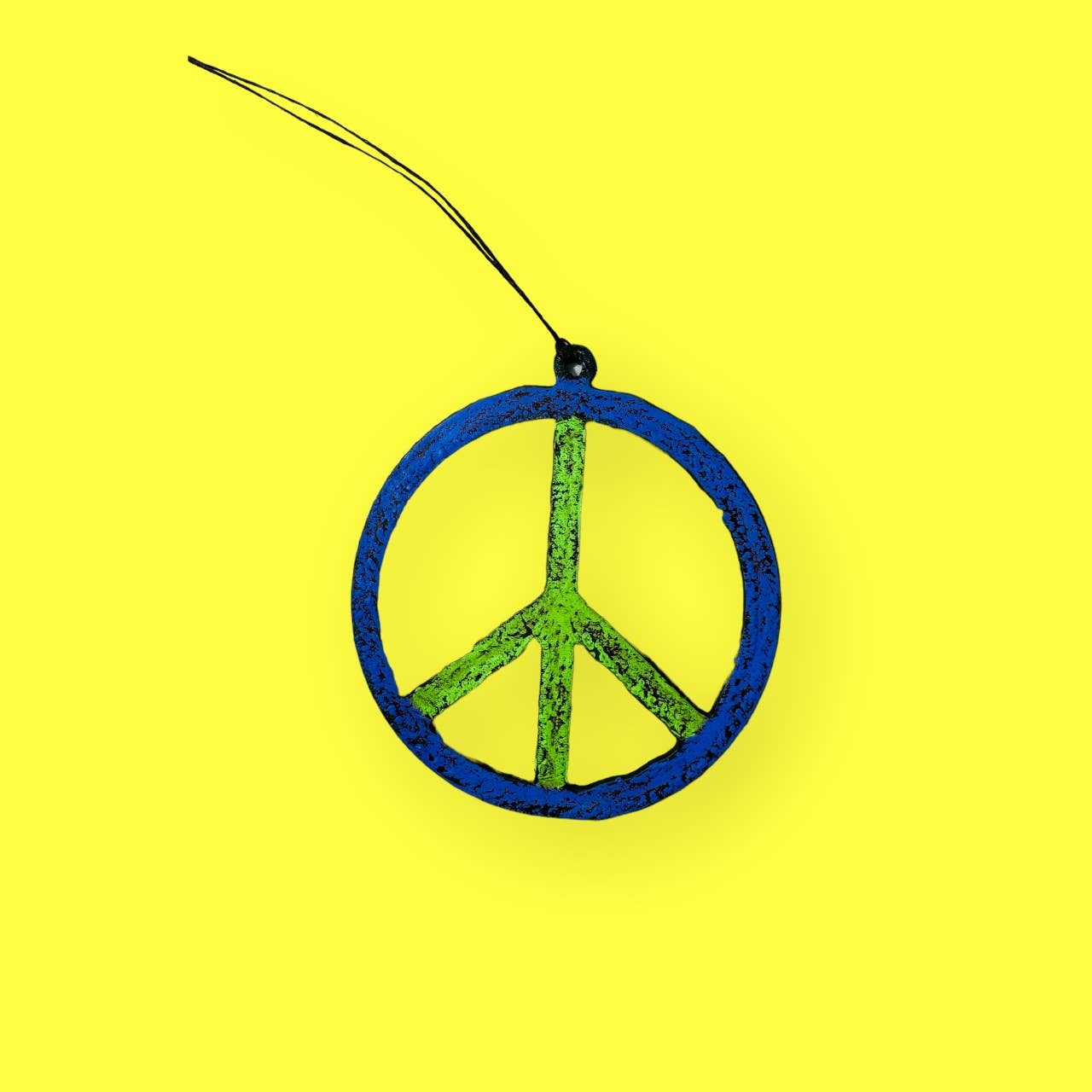 Large Metal Peace Sign Ornament