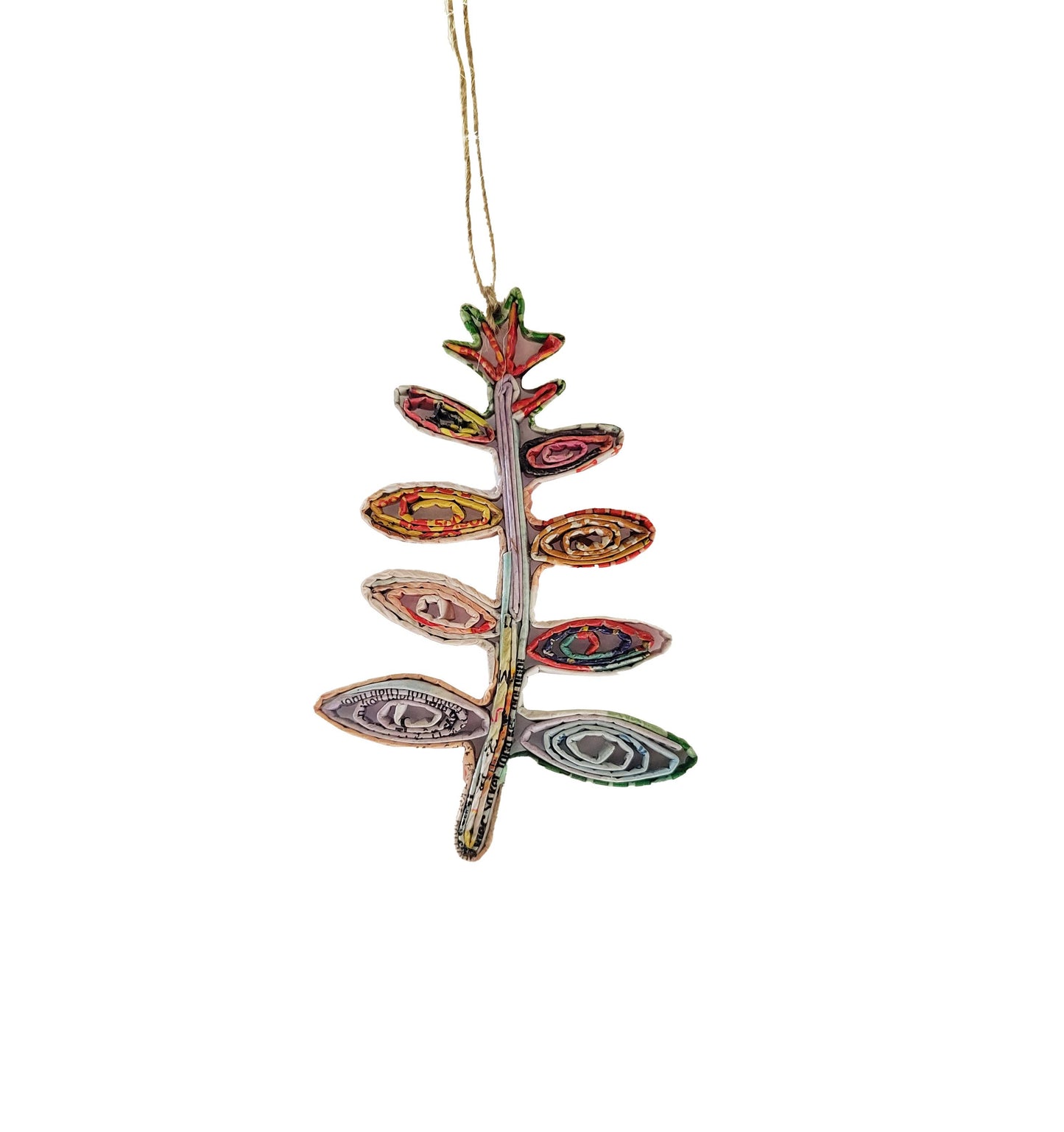 Fern Leaf Ornament - Recycled Paper ornaments