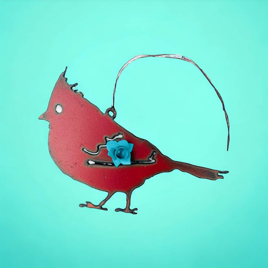 Metal Cardinal ornament keepsake