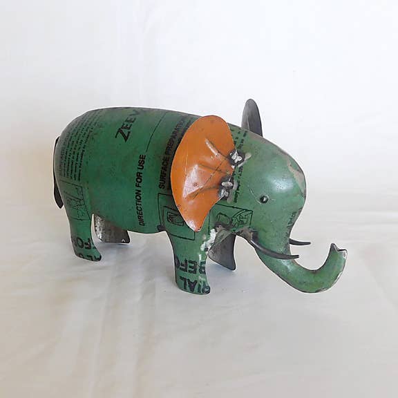 Tilly The Elephant • Recycled Metal Animals