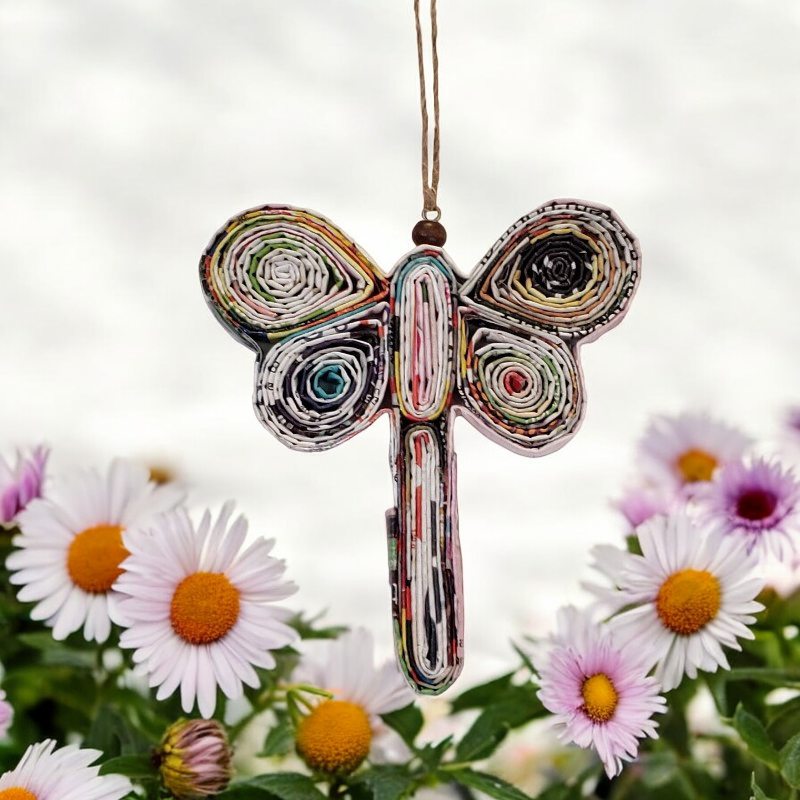 Dragonfly Ornament • Reclaimed Magazine Ornaments