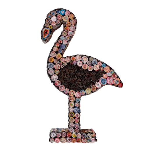 Papermingo the Flamingo Figure • Recycled Paper Collectables