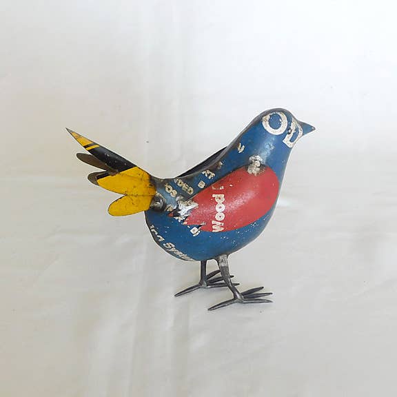 Wanda the Bluebird • Recycled Metal Animals