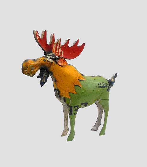 Bernard the Moose - Recycled Metal Animals