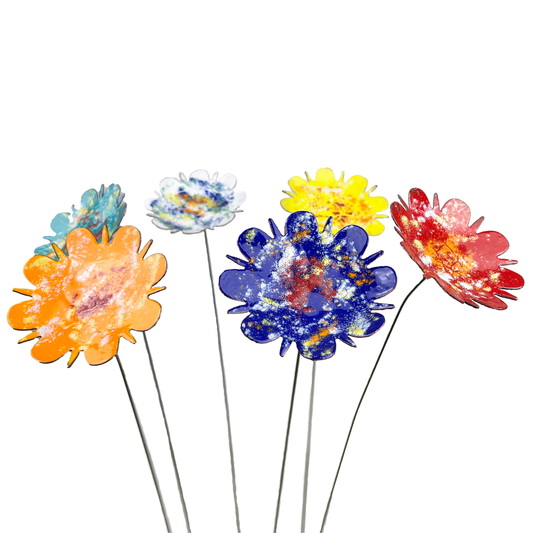 Large Copper Flower Plant spike decor • plant decor • plant spikes • plant stakes • garden decor