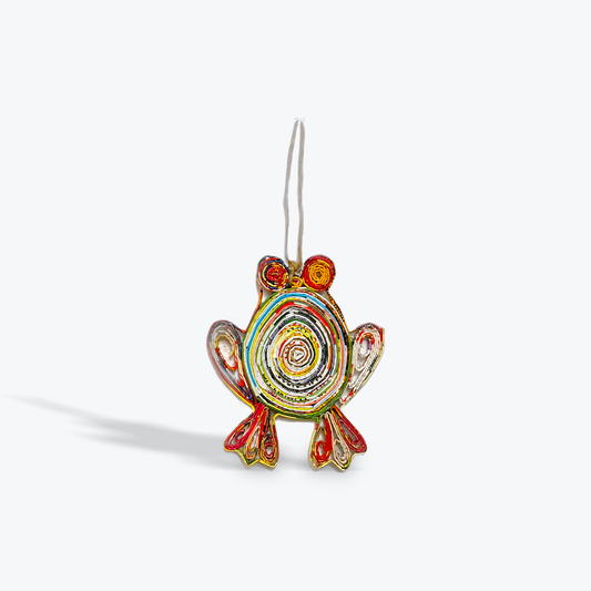 Frog Ornament • Recycled Paper Christmas Tree Ornament