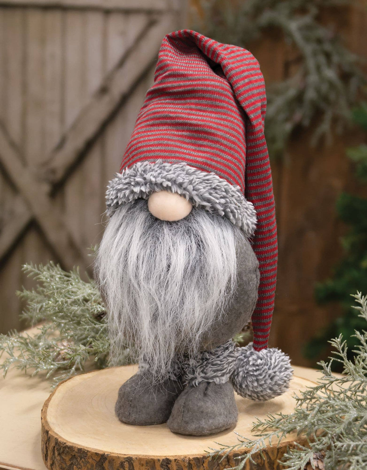 Jangles the holiday gnome • Red and Grey Christmas Gnome
