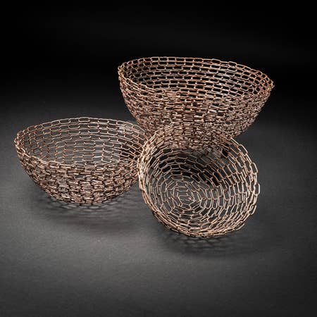 Copper Baskets, Set of 3